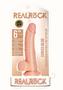 Realrock Curved Realistic Dildo With Balls And Suction Cup 6in - Vanilla